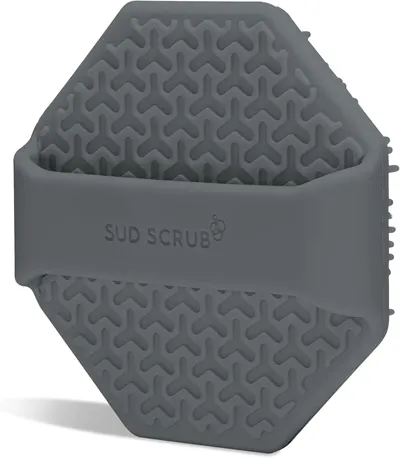Highlights the product's unique textured surface design, likely for improved grip or cleaning effectiveness.