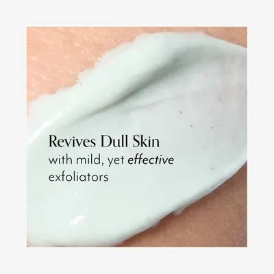Highlights the product's ability to revive dull skin through mild yet effective exfoliation, emphasizing its gentle but powerful skincare benefits.