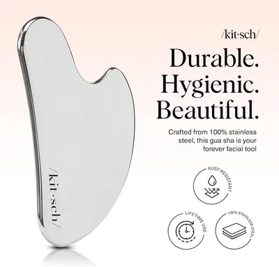 Secondary Images for Kitsch Stainless Steel Gua Sha Facial Tools