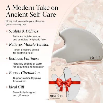 Secondary Images for Kitsch Stainless Steel Gua Sha Facial Tools