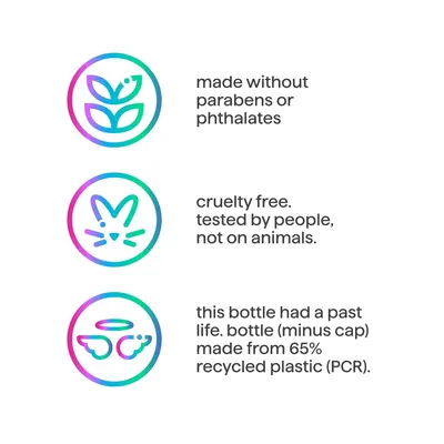 Highlights the product's safety features and eco-friendly attributes to reassure customers about its ingredients, testing methods, and environmental impact.