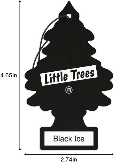 Reinforces brand recognition by displaying the iconic Little Trees air freshener shape and logo.