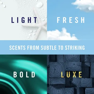 Showcases the range of scent intensities available, from light to bold, appealing to different consumer preferences.
