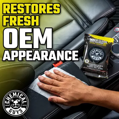 Highlights the product's ability to restore and freshen the appearance of car interiors, emphasizing its effectiveness in maintaining OEM-like cleanliness.