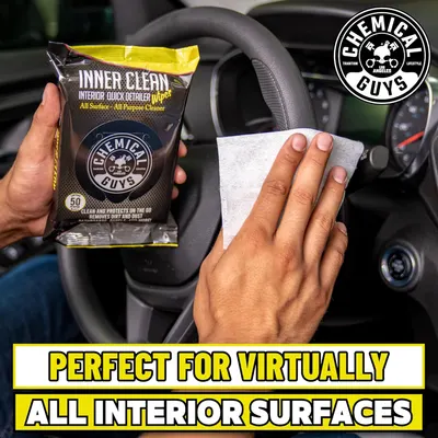 Demonstrates the product's versatility in cleaning various interior car surfaces, emphasizing its all-purpose nature. Highlights the product's ability to clean all interior surfaces of a car,…