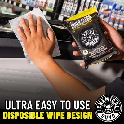 Demonstrates the simple application process of the cleaning product, showing how easy it is to use with disposable wipes. Highlights the convenience of the product's disposable wipe design for quick…