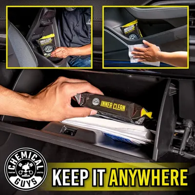 Demonstrates various places in a car where the product can be conveniently stored and accessed, highlighting its versatility and ease of use.