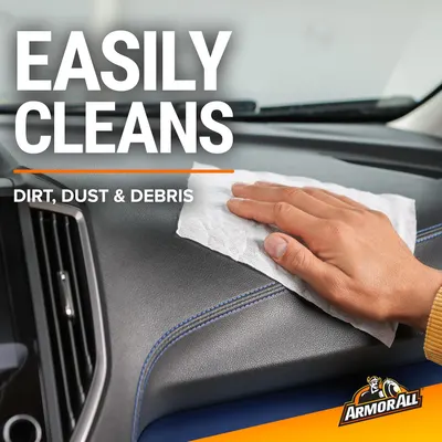Highlights the product's ability to easily clean dirt, dust, and debris from car interiors, emphasizing its effectiveness and convenience.