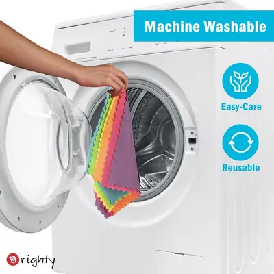 Highlights that the product is machine washable, emphasizing easy care and reusability.