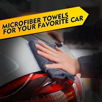 Highlights the specific use of microfiber towels for car cleaning, emphasizing their effectiveness for this particular application.