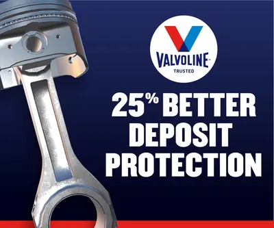 Highlights the product's superior deposit protection capability, emphasizing a 25% improvement to reassure customers about engine longevity and performance.