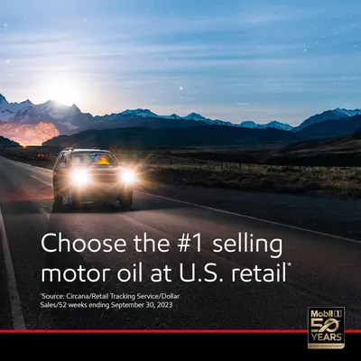 Emphasizes Mobil 1's position as the top-selling motor oil brand in the U.S., building trust and credibility with consumers. Showcases the product's…