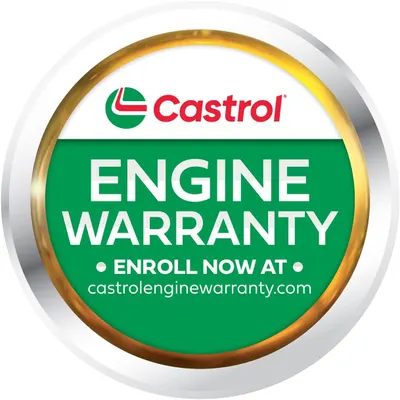Promotes Castrol's engine warranty program to build trust and encourage enrollment.