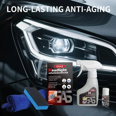 Highlights the product's ability to provide long-lasting anti-aging effects for car headlights, emphasizing durability and restoration.