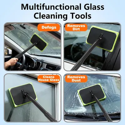 Showcases the versatility of the glass cleaning tool by demonstrating its multiple applications for different cleaning tasks. Illustrates the various surfaces and environments where the cleaning…