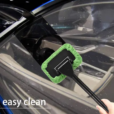 Demonstrates how the product makes cleaning car windows effortless and efficient.