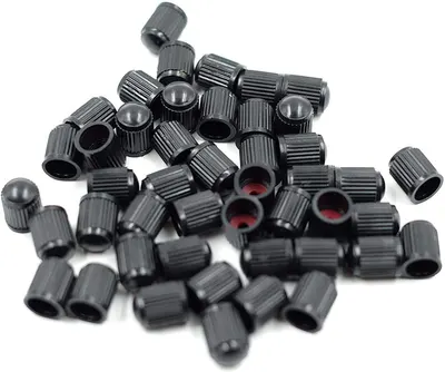 Shows the quantity and appearance of valve stem caps included in the package, allowing customers to see exactly what they'll receive.