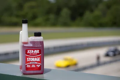 Demonstrates the product's use case for storing fuel in vehicles, particularly for racing or high-performance applications.