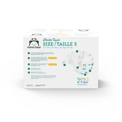 Highlights key features of the diaper to demonstrate its effectiveness and comfort for the baby.