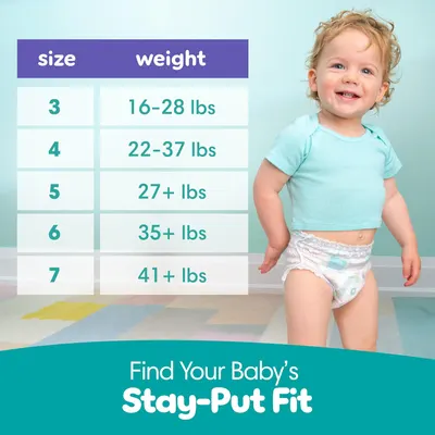 Helps parents select the correct diaper size based on their baby's weight, ensuring a proper fit and leak protection.