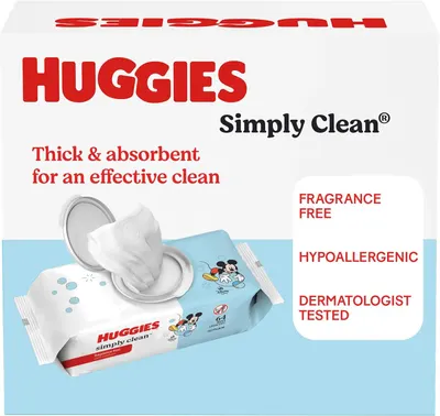 Highlights multiple key features of the wipes to reassure parents about their effectiveness and safety for babies' sensitive skin.