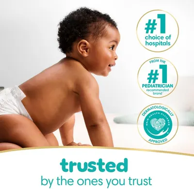 Builds trust by showcasing the product's endorsements from hospitals, pediatricians, and dermatologists.