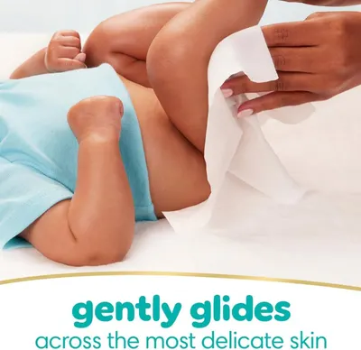 Emphasizes the product's gentle nature, showing it's safe and comfortable for use on delicate baby skin.