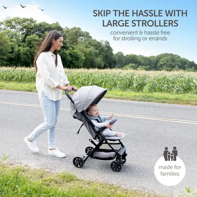 Emphasizes the convenience and ease of use of a smaller stroller compared to larger, more cumbersome models.