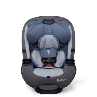 Shows the size and shape of the car seat to help shoppers understand how it will fit in their vehicle.