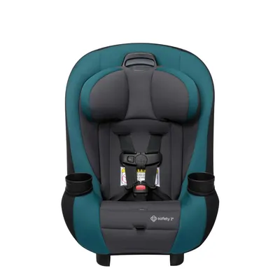 Highlights the safety features of the car seat, focusing on the secure harness system and padded design to reassure parents about child protection.