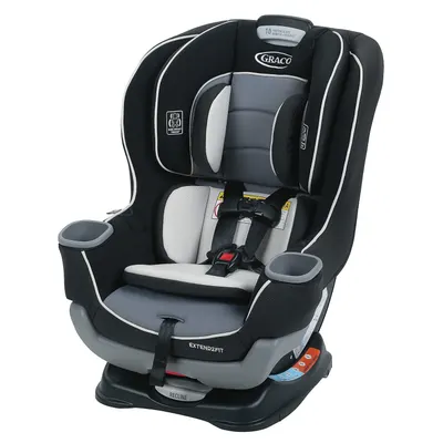 Highlights the car seat's extended use capability and safety features to reassure parents about long-term value and child protection.