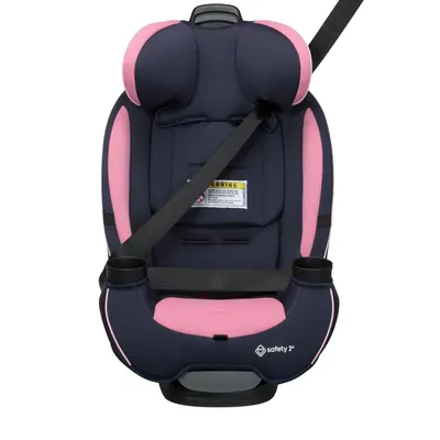 Demonstrates how the car seat integrates with the vehicle's seatbelt system for secure installation and child safety.