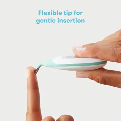Highlights the product's flexible tip feature to reassure users about gentle and comfortable insertion.