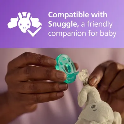 Informs parents that the product is compatible with the Snuggle companion, reassuring them of its suitability for their baby.