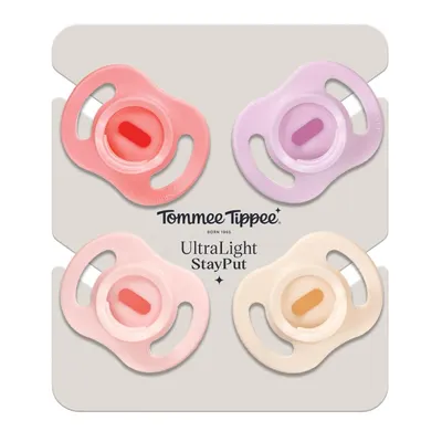 Shows the variety of pacifier colors included in the package, allowing parents to see the range of options available.