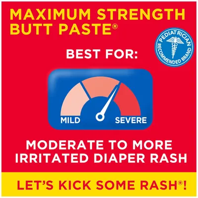 Communicates that this product is specifically designed for moderate to severe diaper rash, reassuring parents it's the right choice for more serious cases.