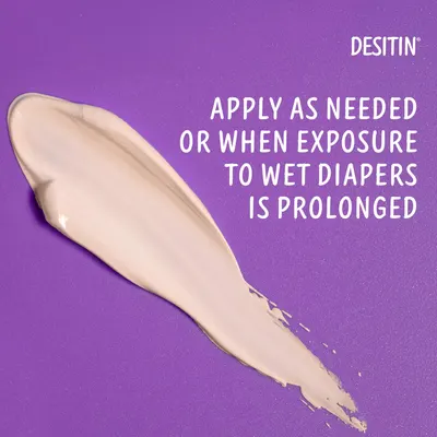 Provides clear instructions on when and how to apply the Desitin diaper rash cream, helping parents use the product effectively.