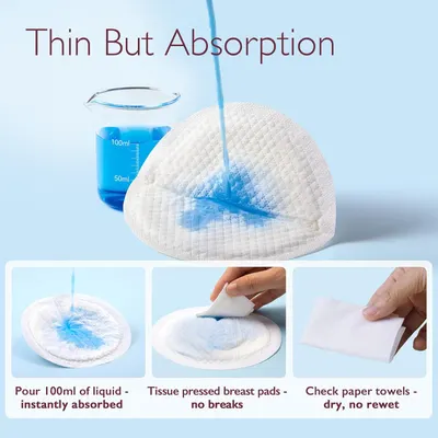 Demonstrates the product's ability to absorb large amounts of liquid while remaining thin and preventing leaks, highlighting its effectiveness and comfort.