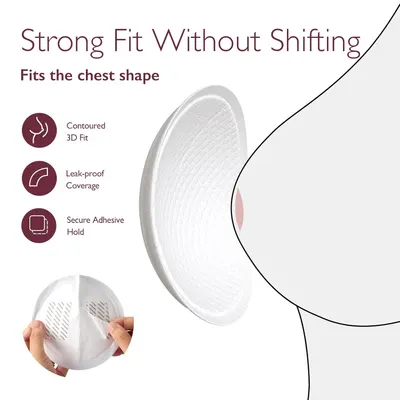 Highlights the product's ability to provide a secure, non-shifting fit that conforms to the chest shape.