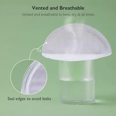 Highlights the product's vented and breathable design to keep the user dry at all times, emphasizing comfort and moisture management.