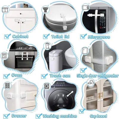 Secondary Images for 8-Pack Cabinet Locks Baby Proofing