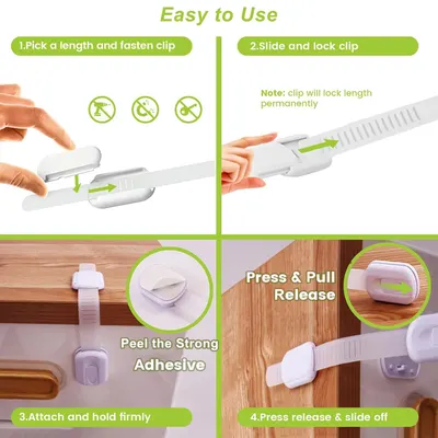 Demonstrates the simple steps to install and use the child safety lock, emphasizing its ease of use for parents.