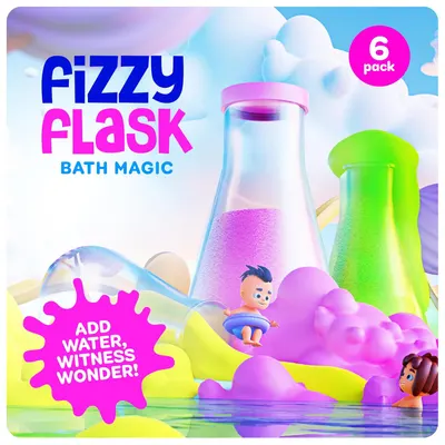 Highlights the product's ability to create a fun, fizzy bath experience for children, emphasizing the magical and interactive nature of the toy.