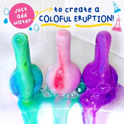 Demonstrates how to create a colorful eruption by simply adding water, encouraging interactive play and learning. Highlights the simplicity of use, showing that only water is needed to activate the…