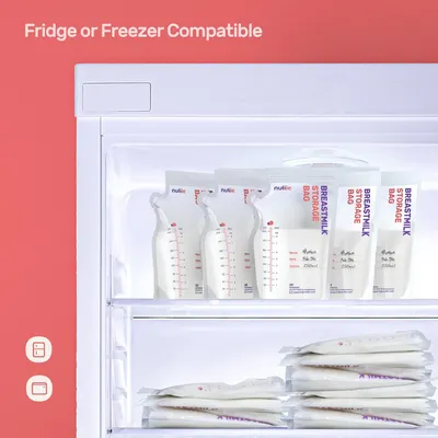 Demonstrates that the product (likely breast milk storage bags) can be safely stored in both the refrigerator and freezer, providing convenience and flexibility for users.