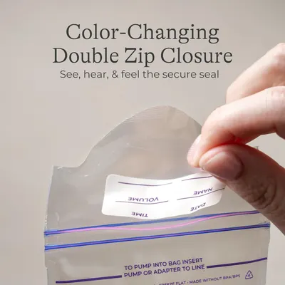 Highlights the secure seal feature of the product, emphasizing its visual, auditory, and tactile feedback to reassure users of proper closure.