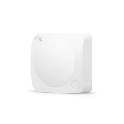 Shows the Ring device in a clean, minimalist setting to highlight its sleek design and simplicity.