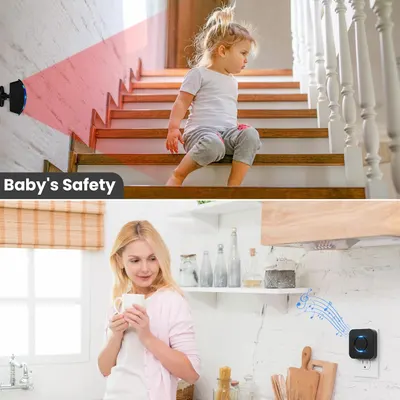 Demonstrates how the product helps monitor and ensure baby's safety in different areas of the home. Shows multiple use cases for the baby monitor in different areas of the house, emphasizing its…