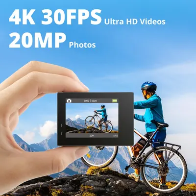 Secondary Images for AKASO Brave 4 4K30fps 20MP WiFi Action Camera Ultra Hd with EIS 131ft Waterproof Camera…
