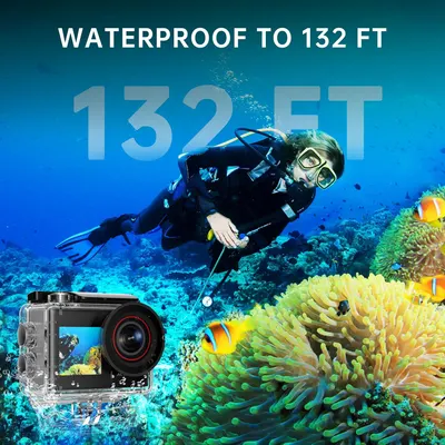 Emphasizes the product's extreme waterproof capability, reassuring potential buyers that the camera can be used for deep underwater photography.